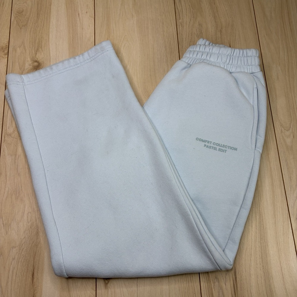 Comfrt Collection Pastel Edit Blue Women's Sweatpants Wide Leg Large Stretch - Picture 11 of 12